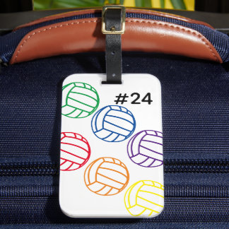 Volleyball-Regenbogen-Gepäckmarke Gepäckanhänger