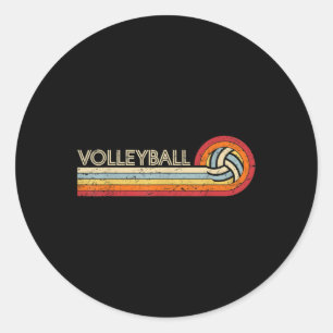 Volleyball Retro Cool Vintage Jugendliche Erwachse Runder Aufkleber