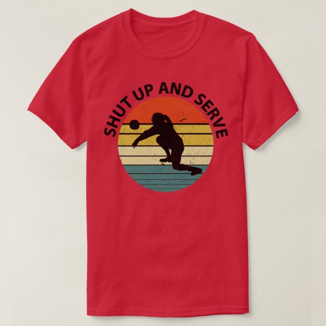 Volleyball Retro gestörter Stil T-Shirt (Design vorne)