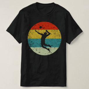 Volleyball Retro Vintage Silhouette 70er T-Shirt