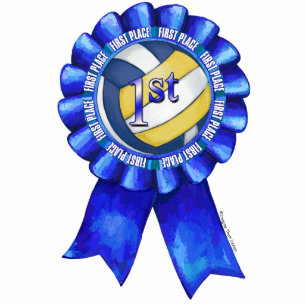 Volleyball Ribbons 1 Fotoskulptur Magnet