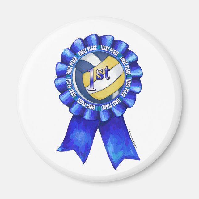 Volleyball Ribbons 1 Magnet (Vorne)