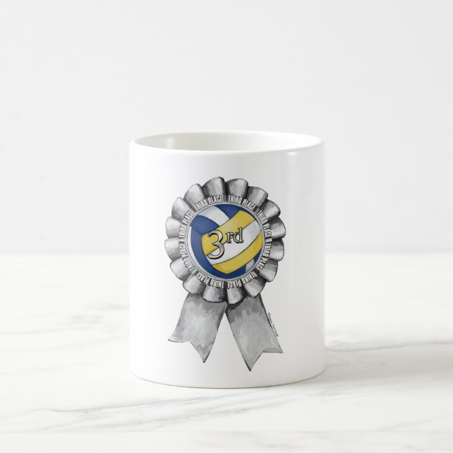 Volleyball Ribbons 3 Kaffeetasse (Mittel)