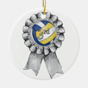 Volleyball Ribbons 3 Keramikornament