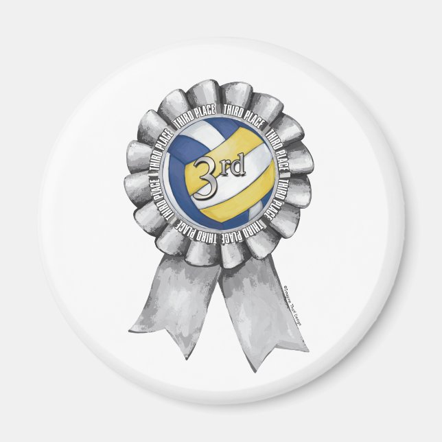 Volleyball Ribbons 3 Magnet (Vorne)