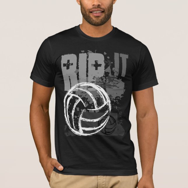 Volleyball RIP ES B&W T-Shirt (Vorderseite)