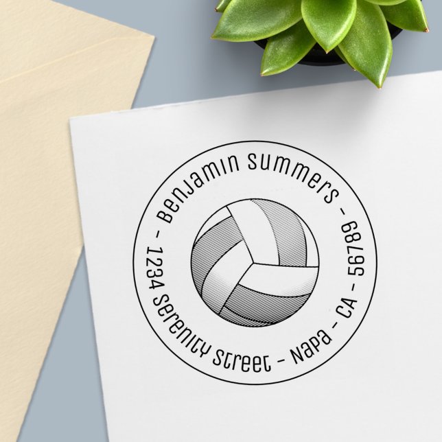 Volleyball-Rundanschrift Permastempel (Von Creator hochgeladen)