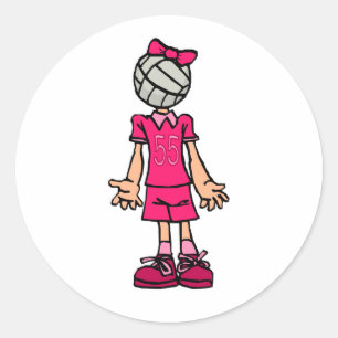 Volleyball Runder Aufkleber