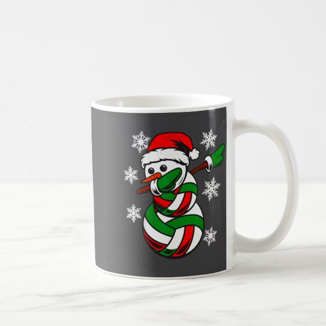 Volleyball Santa Hat Snowman Xmas Funny Volleyball Kaffeetasse (Rechts)