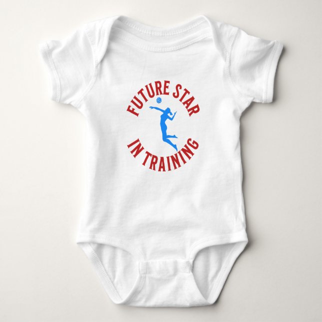 Volleyball-Säugling Bodysuit, Volleyball-Geschenk Baby Strampler (Vorderseite)