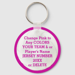 Volleyball Schlüsselanhänger TEAM, NAME, JAHR, NUM