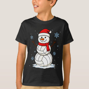 Volleyball Schneemann Frohe Weihnachten Lustiger S T-Shirt