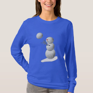 Volleyball Schneemann T-Shirt