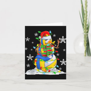 Volleyball Schneemann Weihnachtsbaum Lichter Xma Karte