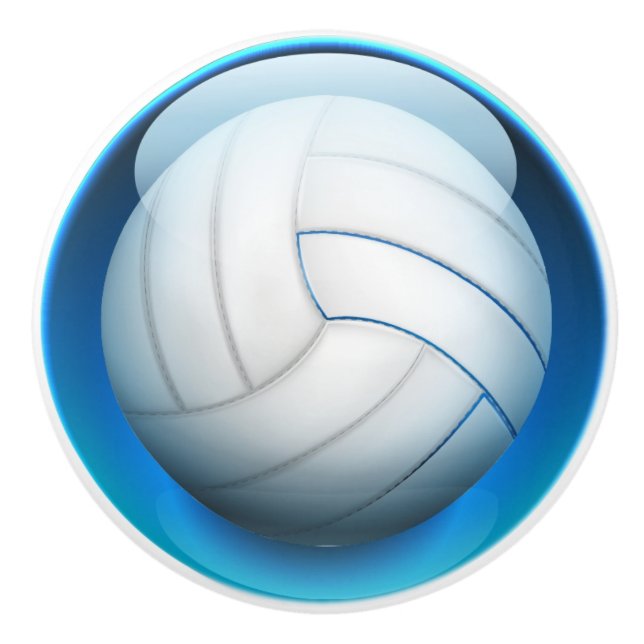 Volleyball-Schubknöpfe Keramikknauf (Vorderseite)