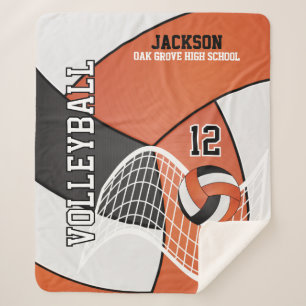 Volleyball 🏐 Schwarz, Orange und Weiß Sherpadecke