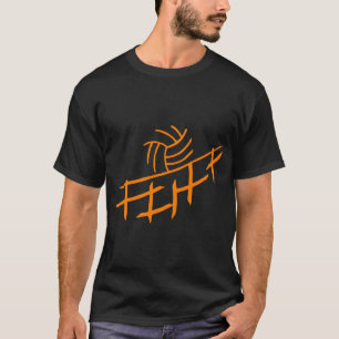 Volleyball-schwarzer T - Shirt