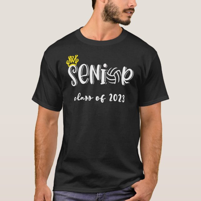 Volleyball Senior 2023 für Mädchen oder Team Grad  T-Shirt (Vorderseite)