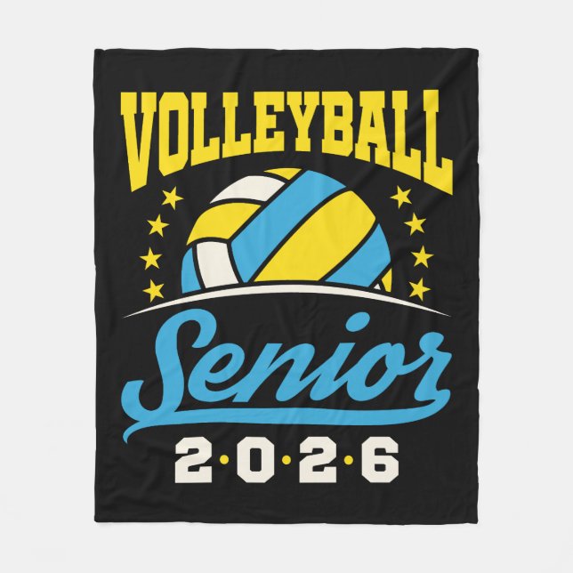 Volleyball Senior 2026  Fleecedecke (Vorderseite)
