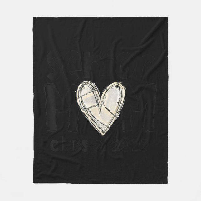 Volleyball Senior Mama Volleyball Mama Abschluss A Fleecedecke (Vorderseite)