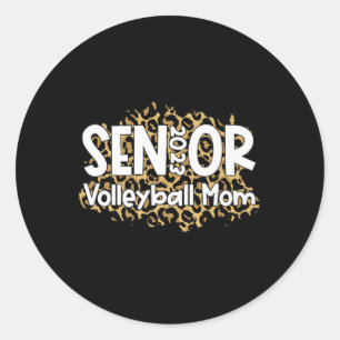 Volleyball Senior Mama Volleyball Mama Abschluss A Runder Aufkleber