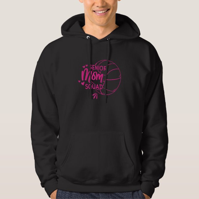 Volleyball Senior Mom Squad 1 Hoodie (Vorderseite)