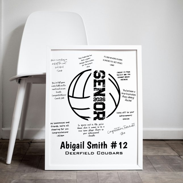 Volleyball Senior Night Poster for Signatures (Von Creator hochgeladen)