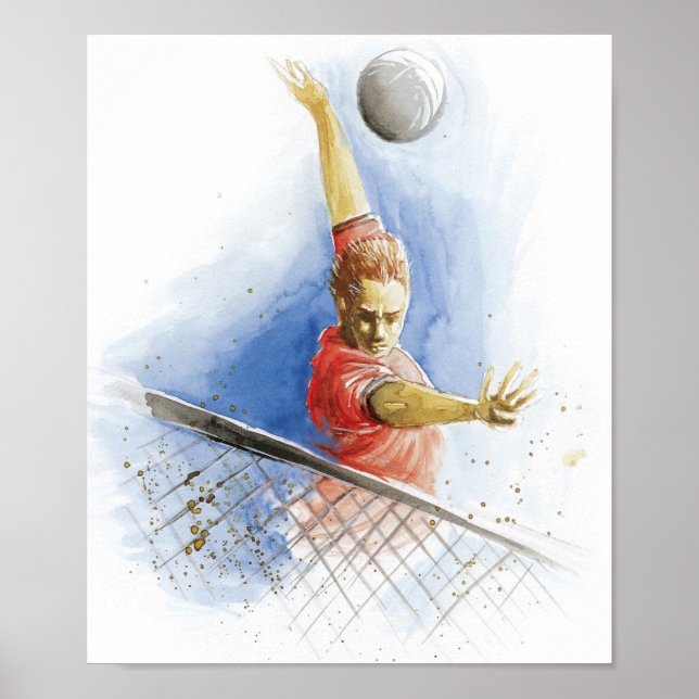 Volleyball Serve Poster (Vorne)
