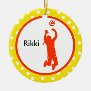 Volleyball-Setter-Ornament personalisieren Keramikornament