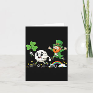 Volleyball Shamrock Klee St Patricks Day Damen Karte