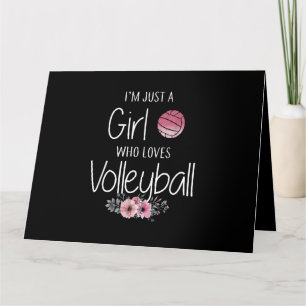 Volleyball-Shirt für Girls Teens Frauen Niedlich Karte