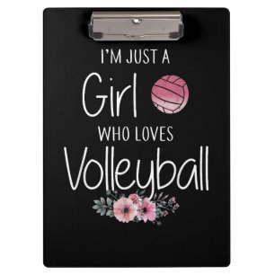 Volleyball-Shirt für Girls Teens Frauen Niedlich Klemmbrett
