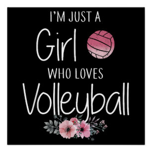 Volleyball-Shirt für Girls Teens Frauen Niedlich Poster