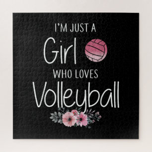 Volleyball-Shirt für Girls Teens Frauen Niedlich Puzzle