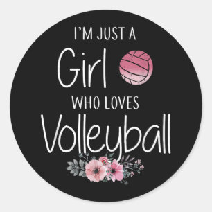 Volleyball-Shirt für Girls Teens Frauen Niedlich Runder Aufkleber