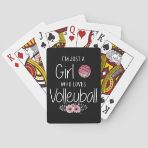 Volleyball-Shirt für Girls Teens Frauen Niedlich Spielkarten