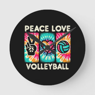 Volleyball Shirt für Teens Frauen Mädchen Liebe de Runde Wanduhr