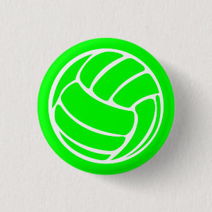 Volleyball-Silhouette-Knopf-Grün Button