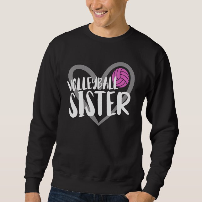 Volleyball Sister Heart Sweatshirt (Vorderseite)