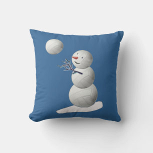 Volleyball Snowman Kissen