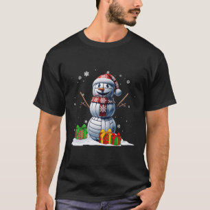 Volleyball Snowman Men Booking Volleyball Pl T-Shirt