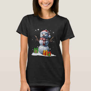 Volleyball Snowman Men Booking Volleyball Pl T-Shirt