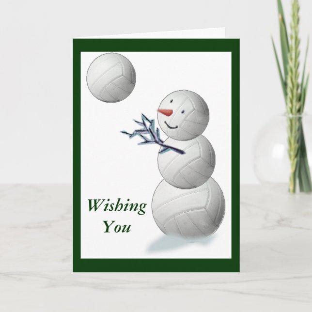 Volleyball Snowman Weihnachten (Vorderseite)