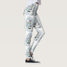 Volleyball Snowman Weihnachten Leggings