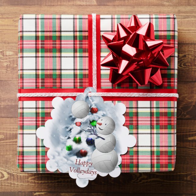 Volleyball Snowman Weihnachten Ornament Karte (Insitu (Geschenk))