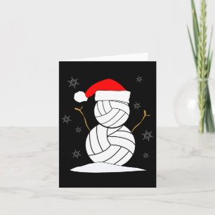 Volleyball Snowman Xmas Karte