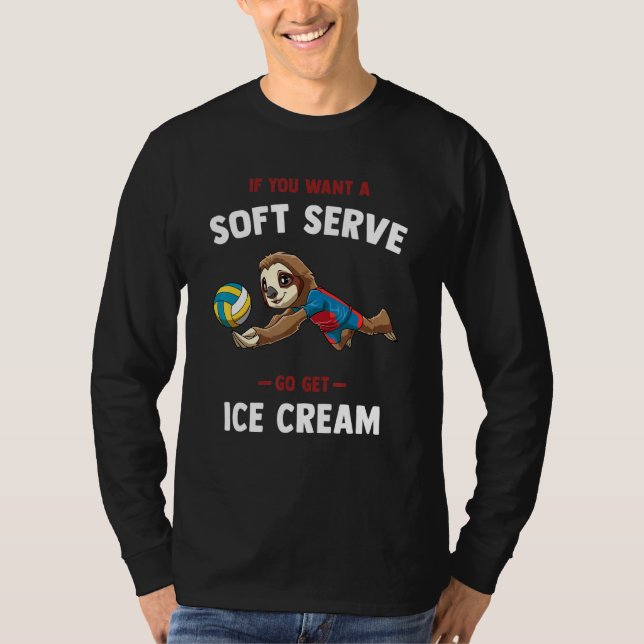 Volleyball Soft Serve     Sloth Volleyball T-Shirt (Vorderseite)