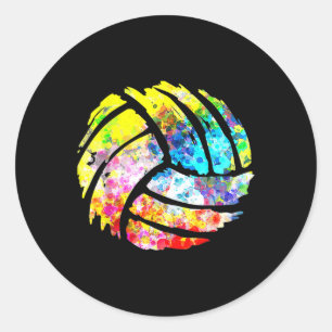 Volleyball Spaß Geschenke für Vater-Mama-Spielertr Runder Aufkleber