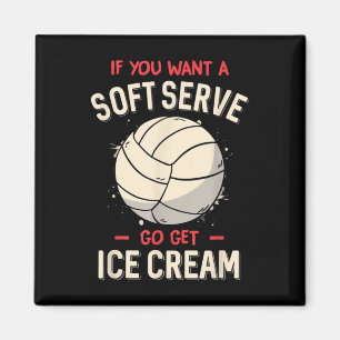 Volleyball Spaß, wenn man einen Soft Serve Volleyb Magnet