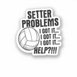 Volleyball spendet Funny Setter Probleme Beach Vol Aufkleber